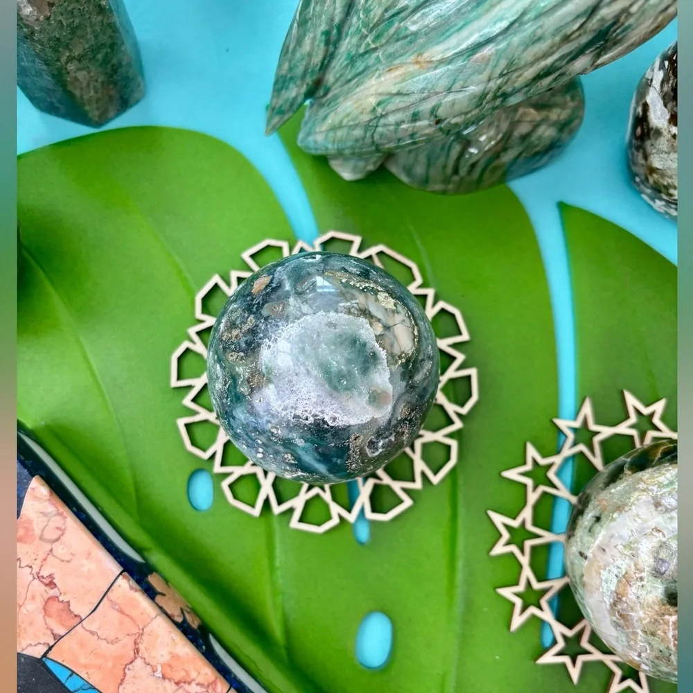 Ocean jasper sphere